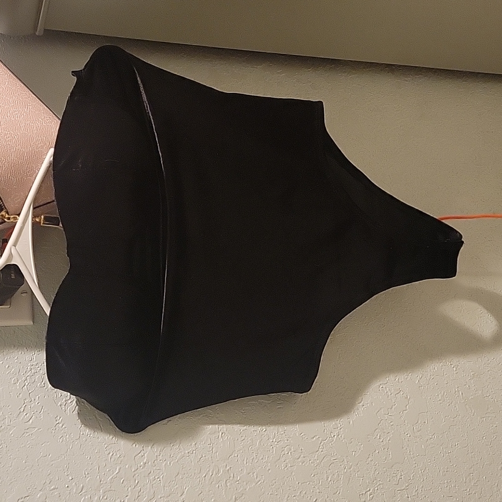 Black silk body suit